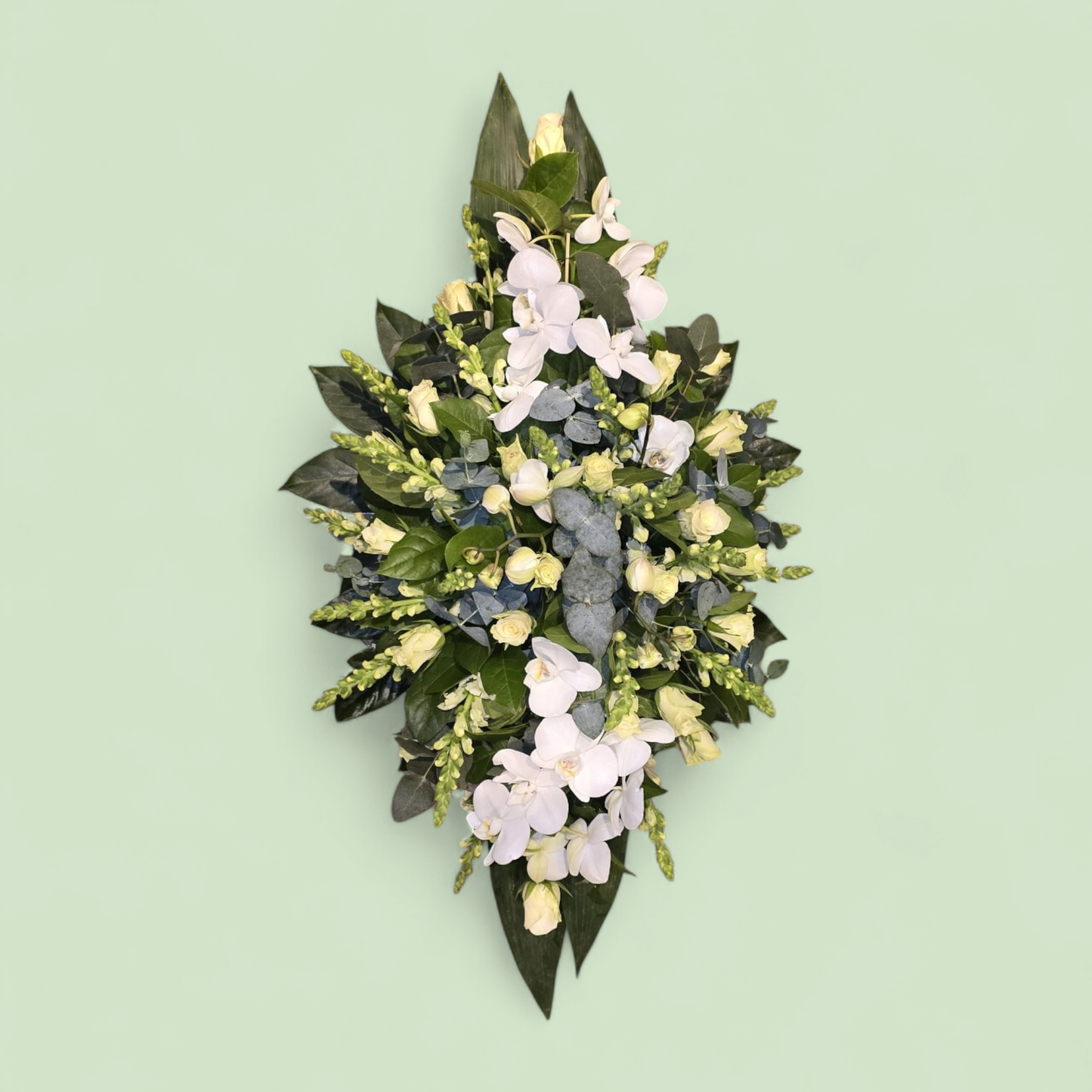 Rouwstuk Wit tweezijdig: Tijdloze Elegantie voor een Waardig Afscheid