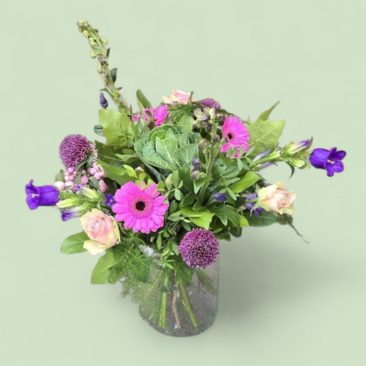 Herfstboeket – roze paars zalm