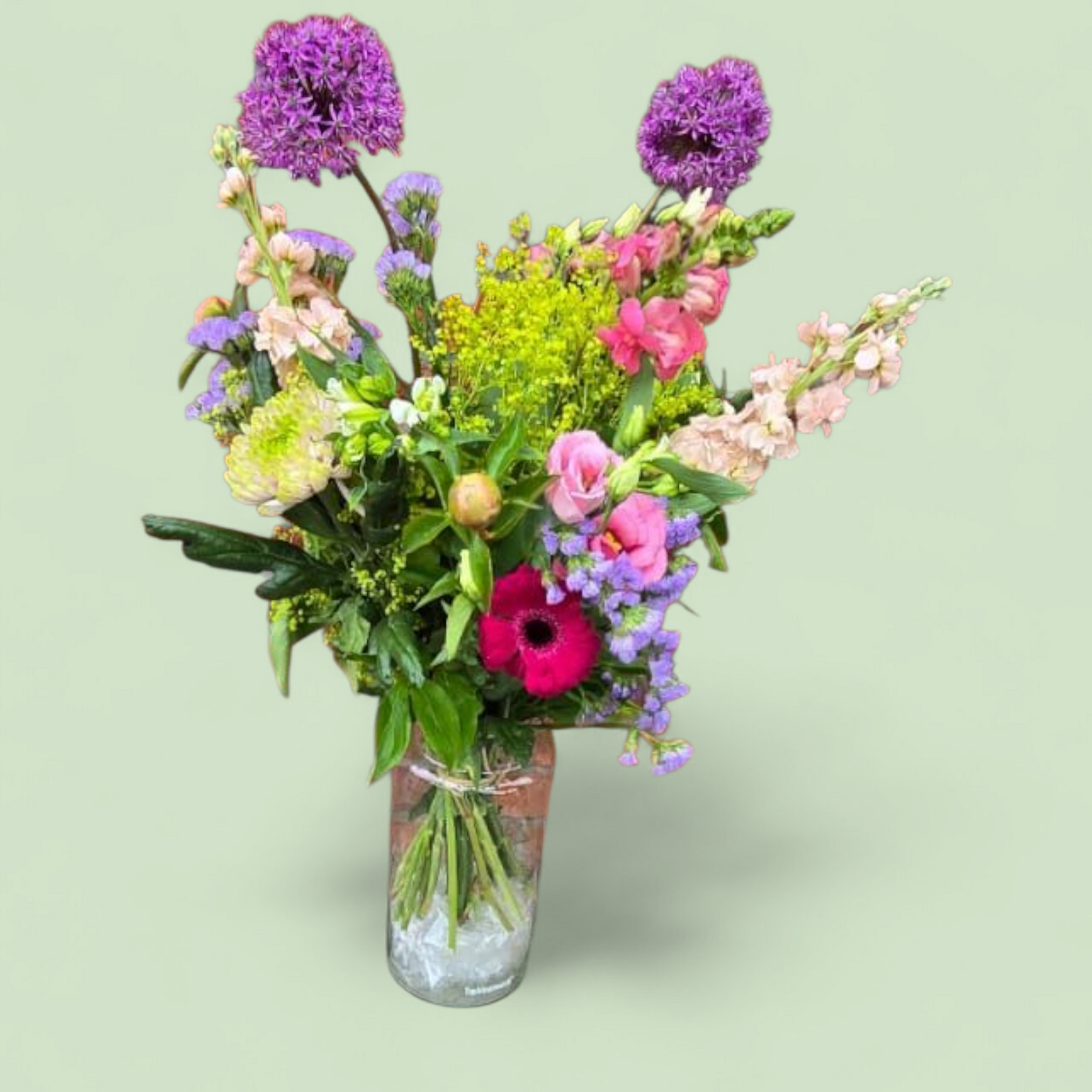 Zomerboeket Pastel2 | Lisianthus, Gerbera & Chrysant