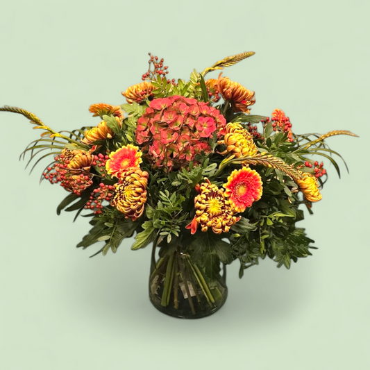 Herfstboeket met hortensia