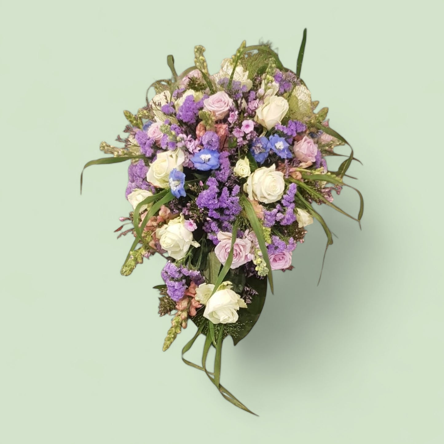 Rouwstuk in de Vorm van een Druppel – wild in pastel kleuren