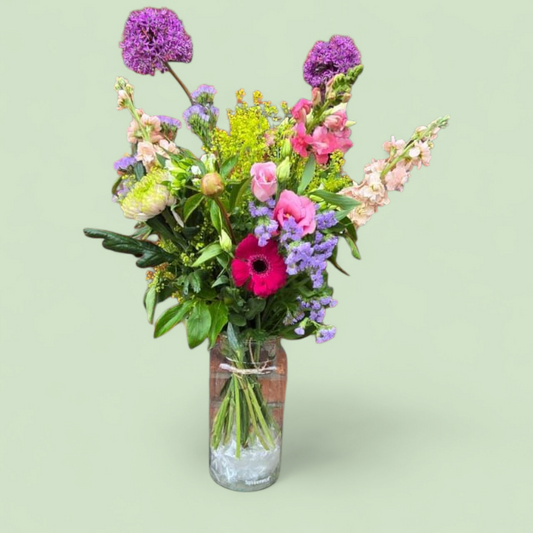 Zomerboeket Pastel | Lisianthus, Gerbera & Chrysant