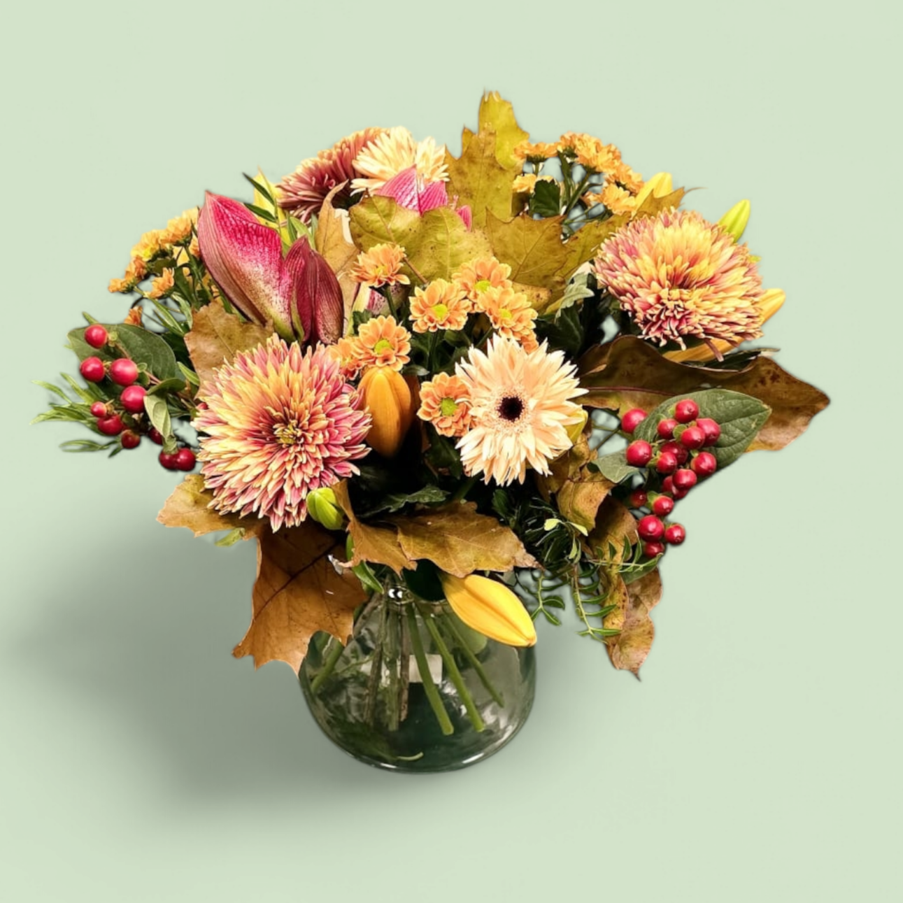 herfstboeket met ammeryllis