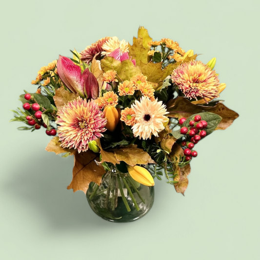 herfstboeket met ammeryllis